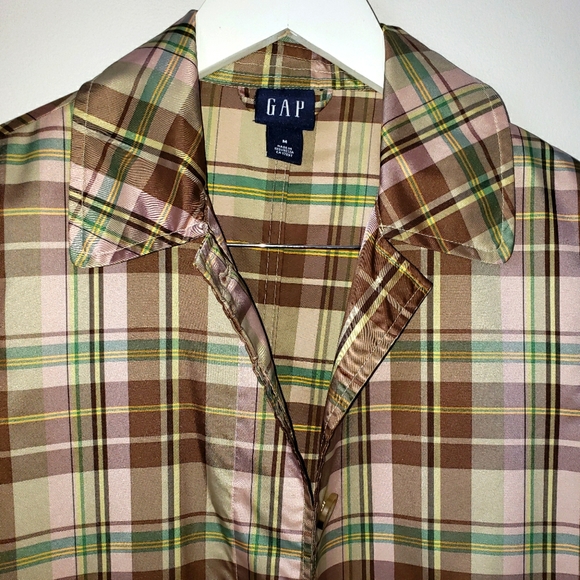 Gap Plaid Jacket Lightweight Super Cute Worn A Few Times Excellent Condition S-M - Picture 3 of 7